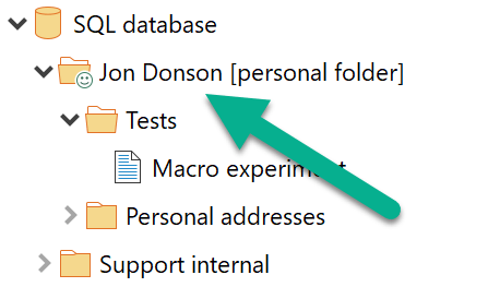 Each user optional has a personal phrase folder to store private items. Each user optional has a personal phrase folder to store private items.