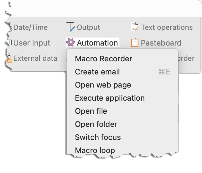 Automation macros
