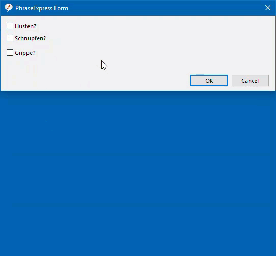 Forms now show only relevant input boxes depending on previous input