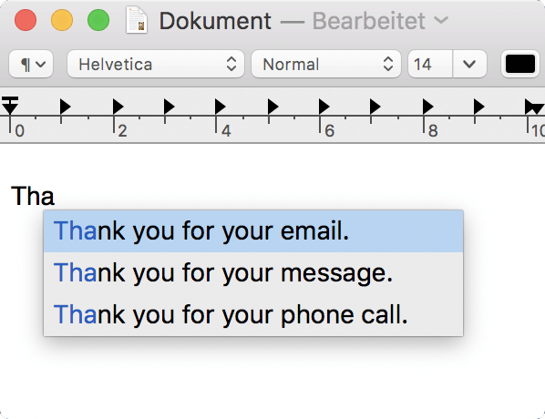 PhraseExpress optionally offers to autocomplete text as you start typing frequently used text. screenshot