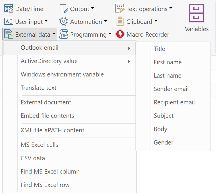 Outlook Add-In macro functions