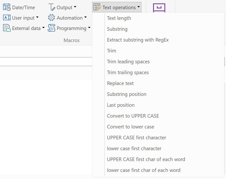 String operation macro functions