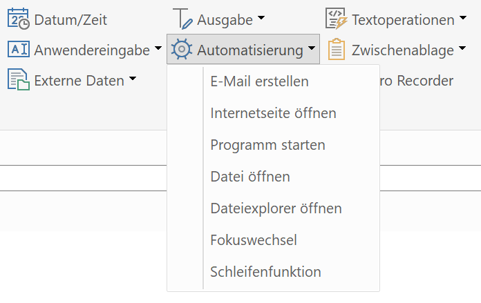 Makrofunktionen zur Automatisierung Makrofunktionen zur Automatisierung