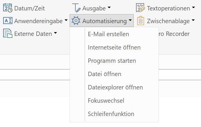 Makrofunktionen zur Automatisierung