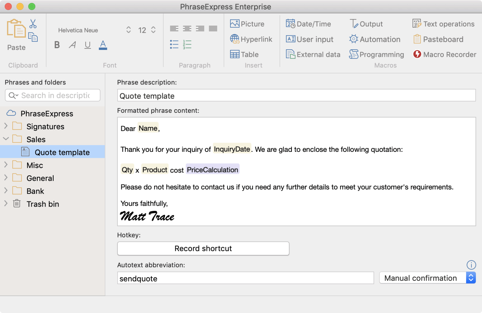 Compatible with PhraseExpress for Mac v3 Compatible with PhraseExpress for Mac v3