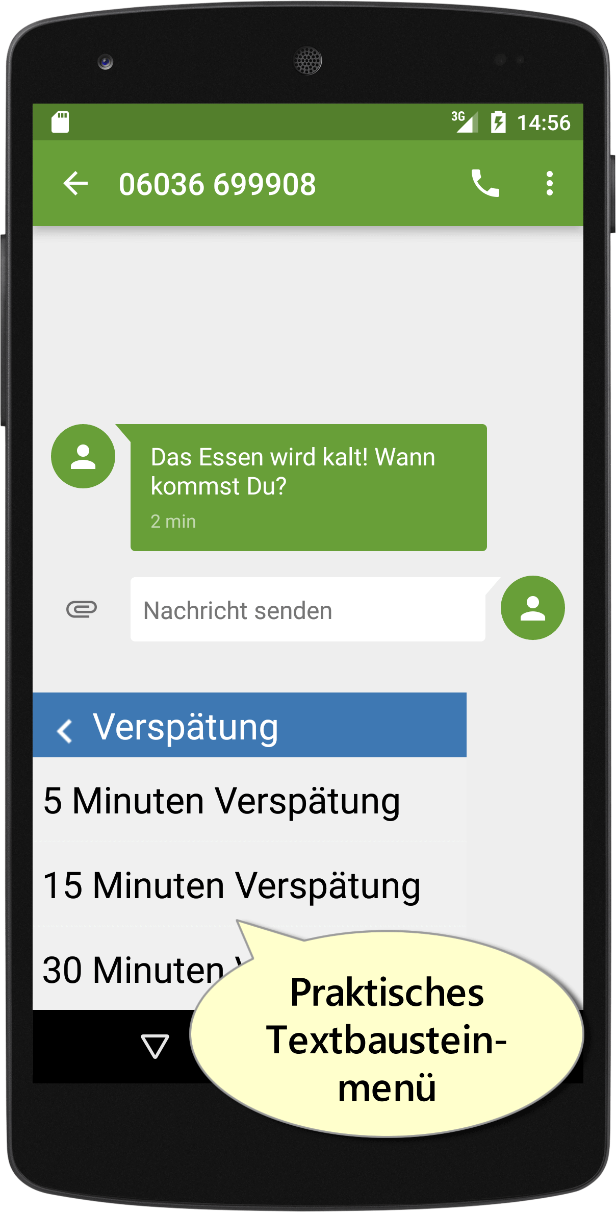 Das Auswahlmenü bietet schnellen Textbaustein-Zugriff ohne Auswendiglernen von Autotext-Abkürzungen Das Auswahlmenü bietet schnellen Textbaustein-Zugriff ohne Auswendiglernen von Autotext-Abkürzungen