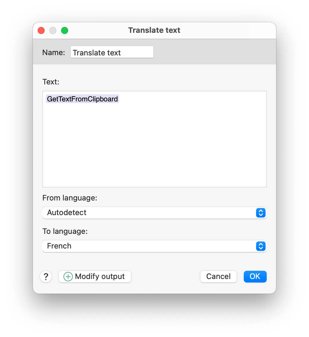 PhraseExpress integrates the online translation service "DeepL" to translate any phrase or text in any application